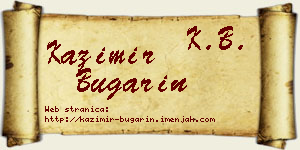 Kazimir Bugarin vizit kartica